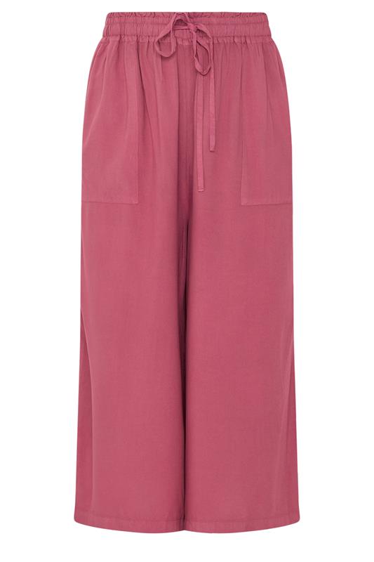 YOURS Plus Size Red Chambray Culottes | Yours Clothing 5