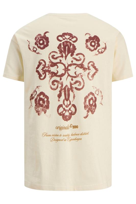JACK & JONES Big & Tall Antique White Back Graphic Tee | BadRhino 5