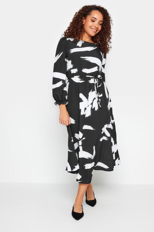 M&Co Black Abstract Print Smock Dress | M&Co 3