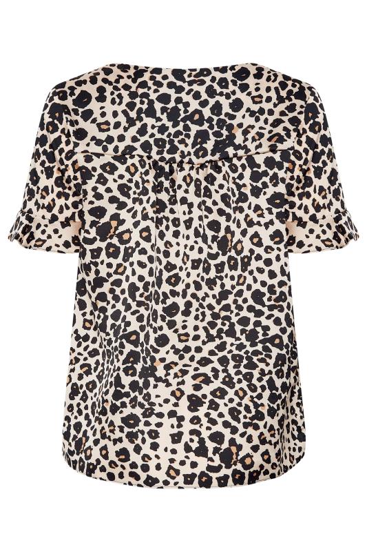 M&Co Natural Leopard Frill Sleeve Blouse | M&Co 7
