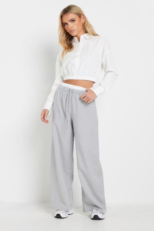 PixieGirl Petite Women's White Elasticated Hem Cotton Shirt | PixieGirl 2