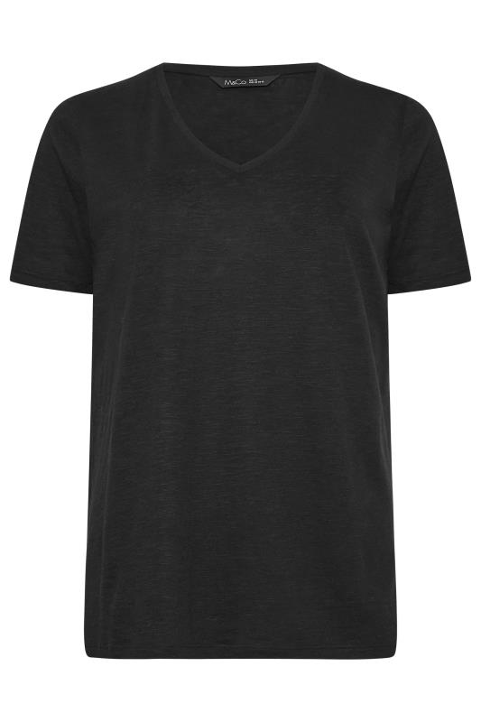 M&Co Black V-Neck Cotton T-Shirt | M&Co 5