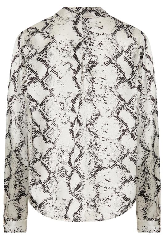 M&Co Ivory White Snake Print Wrap Front Blouse | M&Co 7