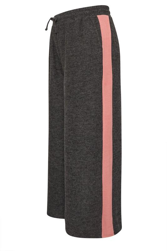 YOURS Plus Size Grey Side Stripe Trousers | Yours Clothing 5