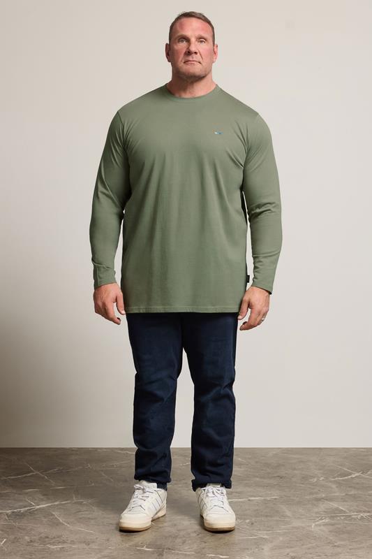 BadRhino Big & Tall Sage Green Extra Long Core Long Sleeve T-Shirt | BadRhino 1