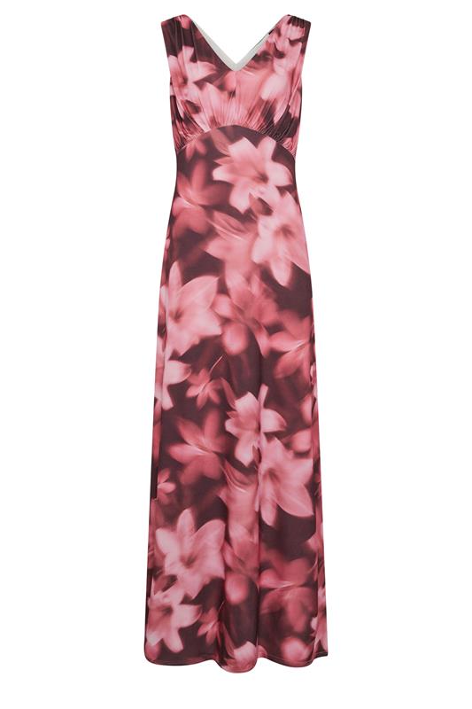 LTS Tall Women's Pink Floral Scarf Detail Maxi Dress | Long Tall Sally 7