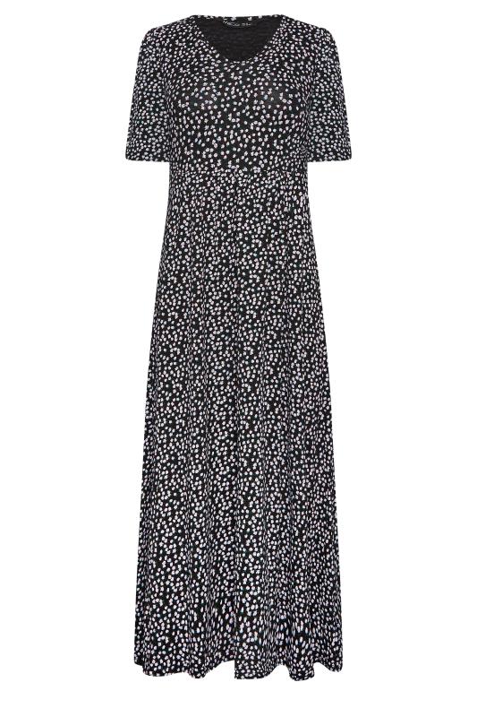 M&Co Women's Black Ditsy Floral Print Midi Dress | M&Co 6