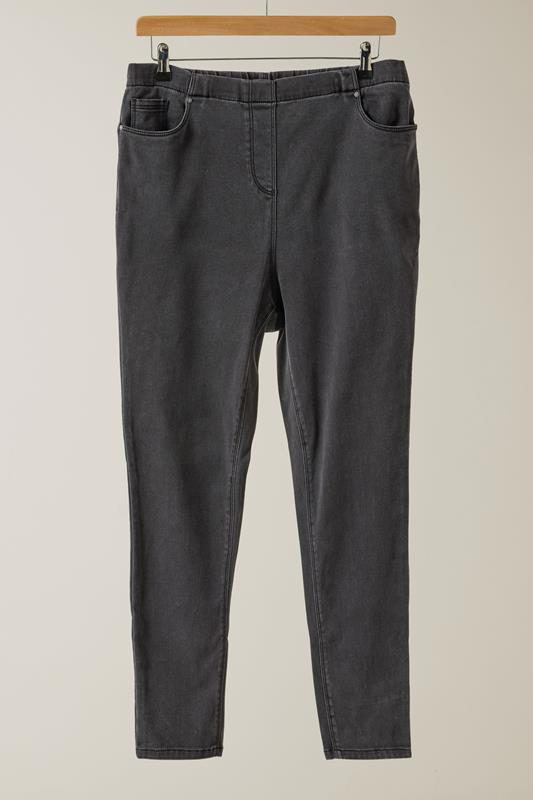 EVANS Plus Size Charcoal Grey Skinny Jeggings | Evans 5