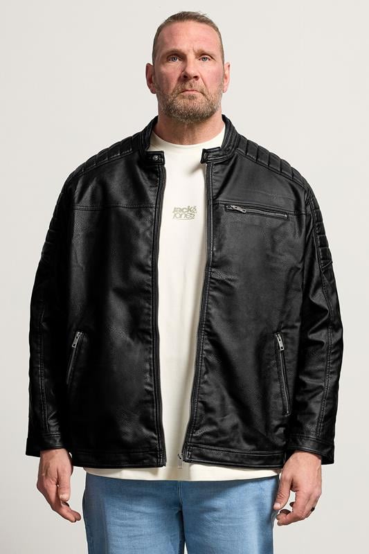 JACK & JONES Big & Tall Black Rocky Jacket