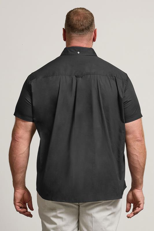 BadRhino Black Cotton Poplin Short Sleeve Shirt | BadRhino 2