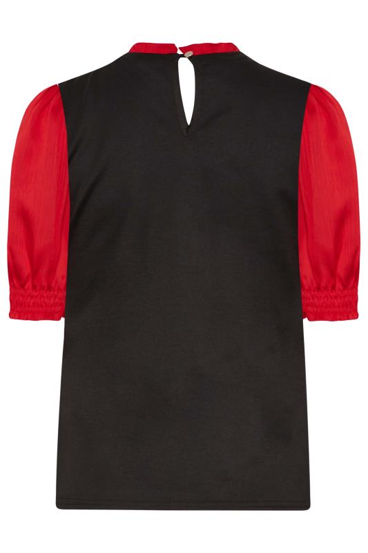 M&Co Red Contrast Sleeve Blouse | M&Co 7