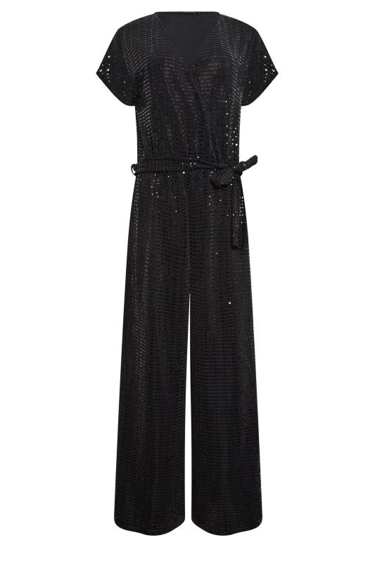 M&Co Black Sequin Wide-Leg Jumpsuit | M&Co  6