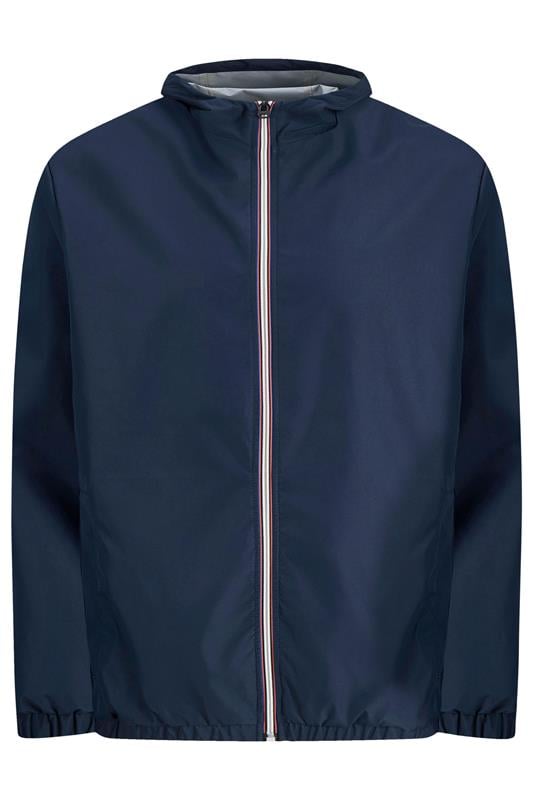 JACK & JONES Big & Tall Navy Blue Lightweight Jacket | BadRhino 2