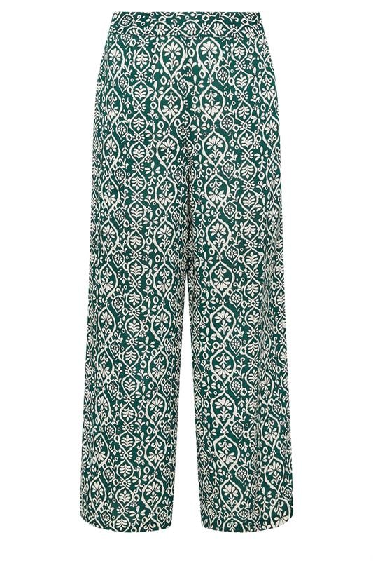 M&Co Green Abstract Print Wide Leg Trousers | M&Co 6
