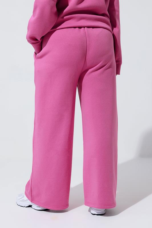 LIMITED COLLECTION Plus Size Pink 'Après 98' Wide Leg Joggers | Yours Clothing 2