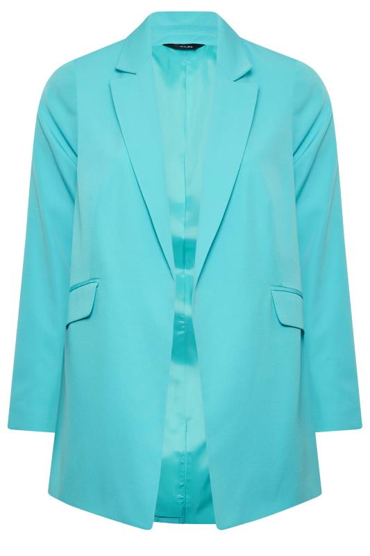 YOURS Plus Size Curve Bright Blue Blazer | Yours Clothing  6