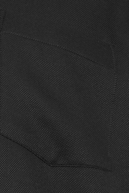 KAM Big & Tall Black Dobby Textured Shirt | BadRhino 2