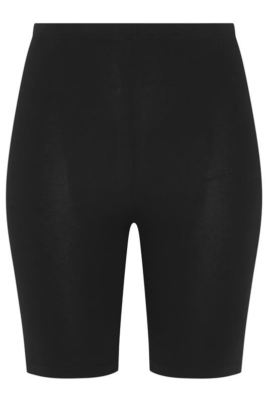 YOURSET 2 PACK Plus Size Black Leopard Stretch Cycling Shorts | Yours Clothing 11