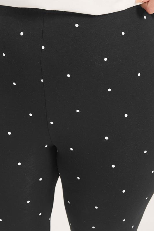 YOURSET 2 PACK Plus Size Black Polka Dot Crop Leggings | Yours Clothing 7