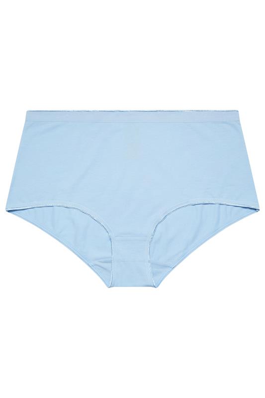 YOURSET 5 PACK Plus Size Blue Pastel Full Briefs | Yours Clothing 11