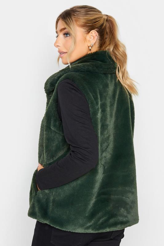 M&Co Dark Green Faux Fur Gilet | M&Co 4