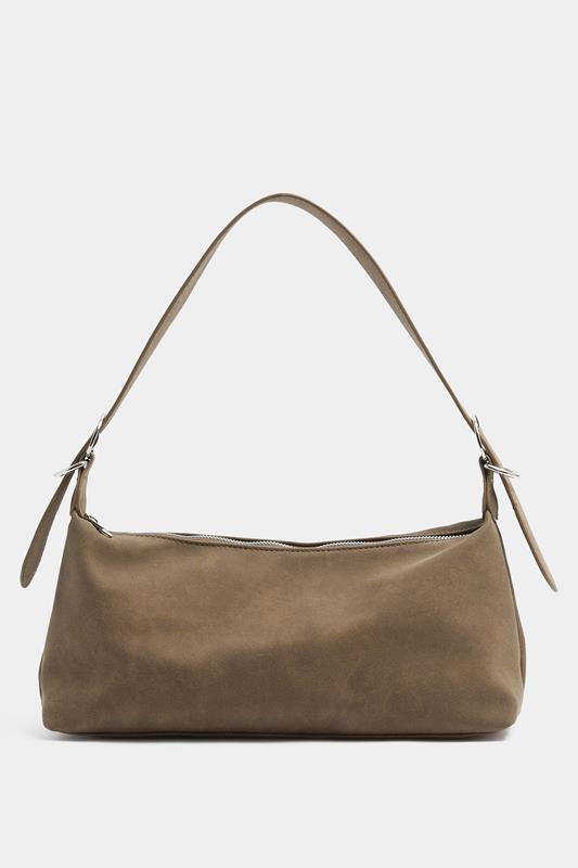 Natural Brown Faux Suede Tote Bag