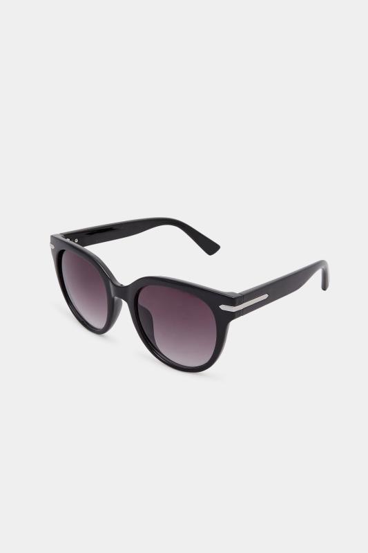 Plus Size Black Oversized Silver Detail Sunglasses | Yours Clothing 2