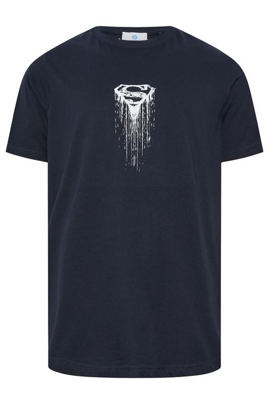 BadRhino Big & Tall Navy Blue Superman Graphic Print T-Shirt | BadRhino 5