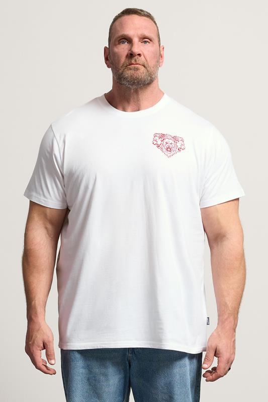 BadRhino Big & Tall White England T-Shirt