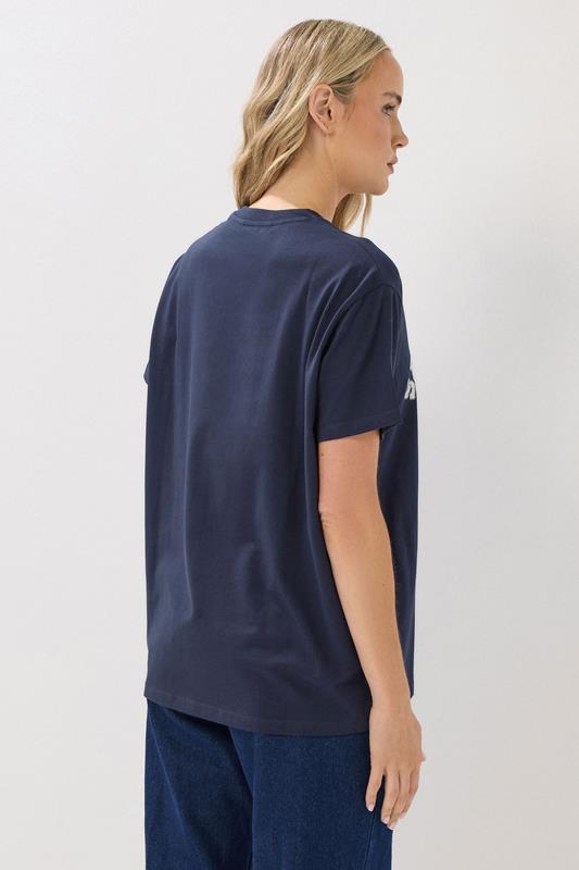 LTS Tall Navy Blue Cotton 'San Francisco' Slogan T-Shirt | Long Tall Sally 2