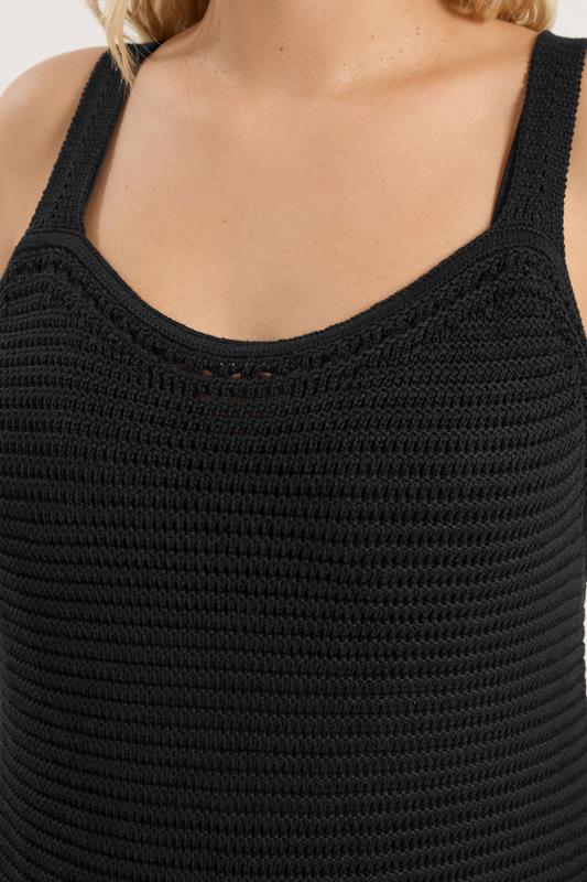 YOURS Plus Size Black Crochet Swing Dress | Yours Clothing 6