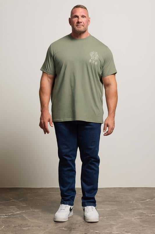 BadRhino Big & Tall Green Japanese Tiger Graphic T-Shirt | BadRhino 1