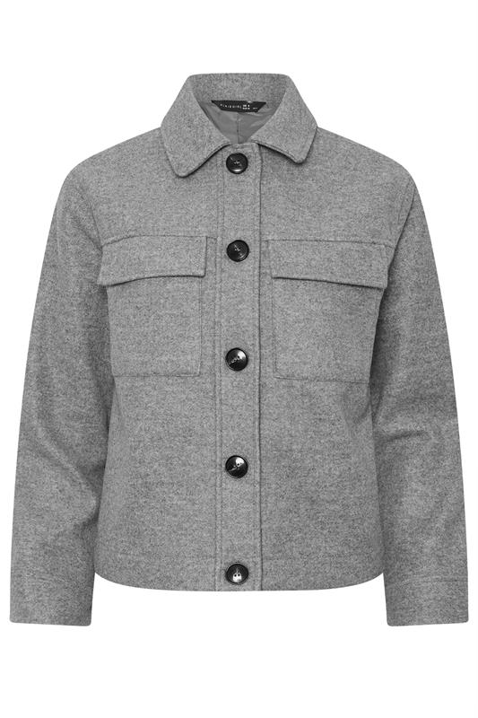 PixieGirl Petite Women's Grey Marl Brushed Jacket | PixieGirl 5