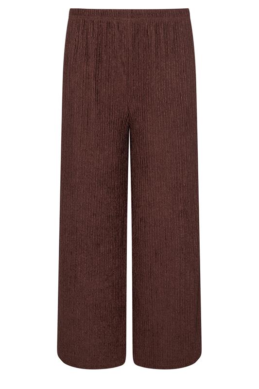 M&Co Rust Brown Wide Leg Cropped Trousers | M&Co 5