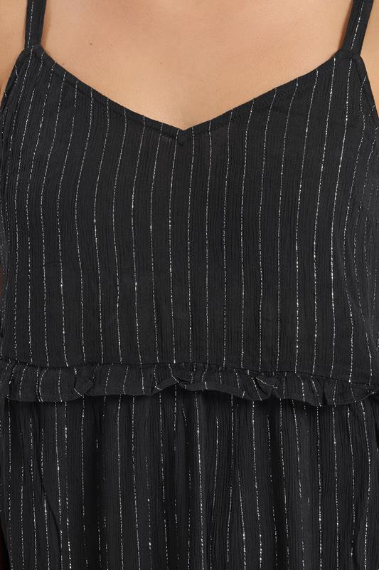 YOURS Plus Size Black Crinkle Mini Beach Dress | Yours Clothing 5