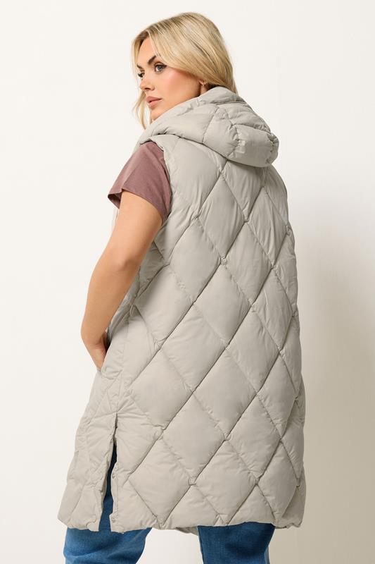 YOURS Plus Size Ivory White Midi Gilet | Yours Clothing 2