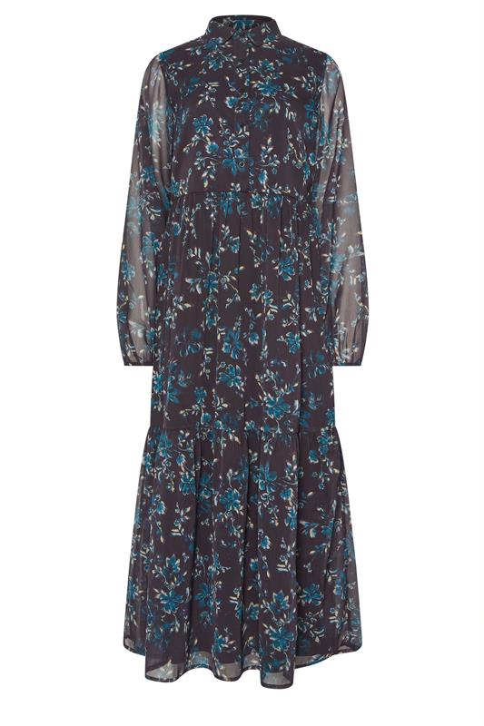 LTS Tall Purple Floral Tiered Maxi Dress | Long Tall Sally 6