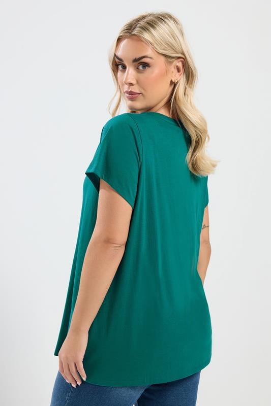 YOURS Plus Size 3 PACK Pink & Green Core T-Shirts | Yours Clothing 7