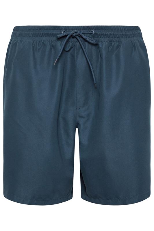 BadRhino Big & Tall Navy Blue Plain Swim Shorts | BadRhino 5