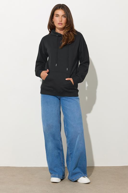 LTS Tall Black Drawstring Hoodie | Long Tall Sally 1