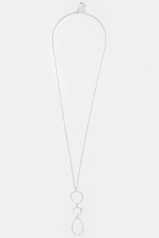  Yours Silver Tone Triple Drop Long Necklace