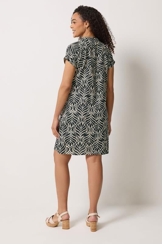 M&Co Women's Black Leaf Print Mini Dress | M&Co 4