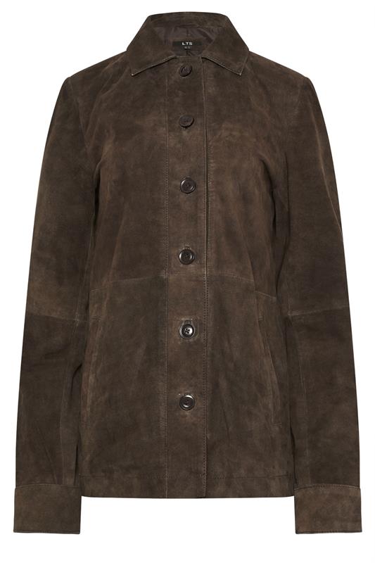 LTS PREMIUM Tall Women's Chocolate Brown Suede Jacket | Long Tall Sally 6
