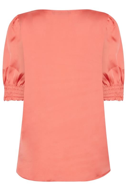 M&Co Coral Pink Frill Front Blouse | M&Co 7
