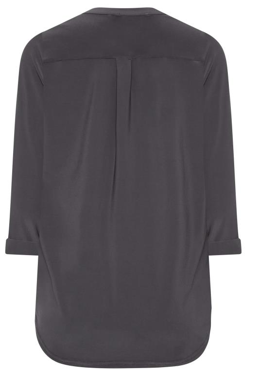 M&Co Grey Half Placket Jersey Shirt | M&Co 7