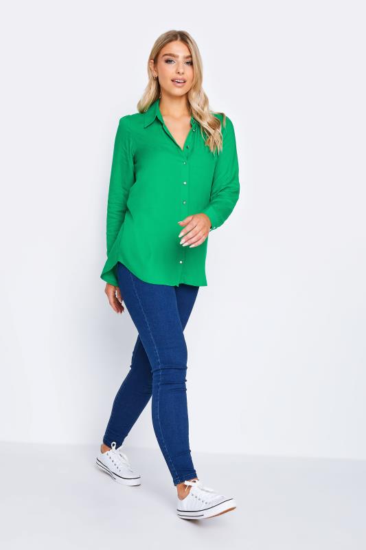 M&Co Green Button Through Tunic Shirt | M&Co 2