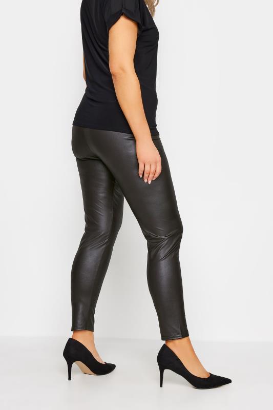 New Look Maternity faux leather wet look legging in black