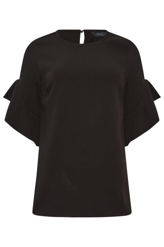 M&Co Black Frill Sleeve Blouse | M&Co 6