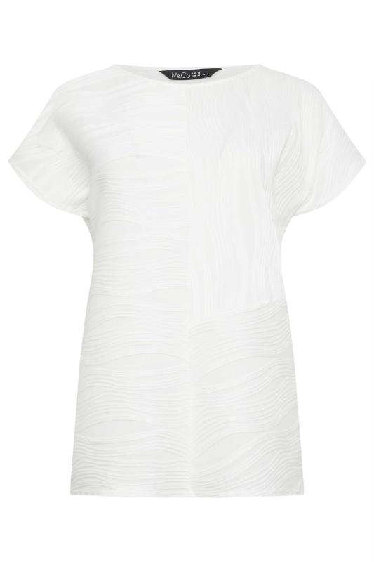 M&Co Ivory White Textured Top | M&Co 5