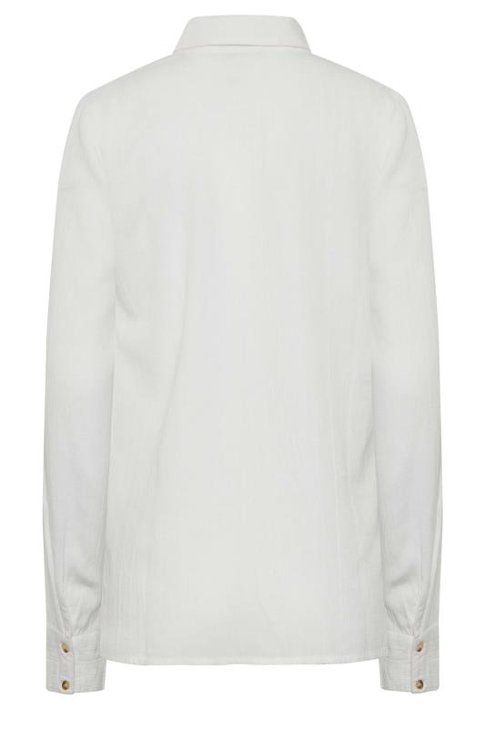 LTS Tall Womens White Long Sleeve Linen Shirt | Long Tall Sally  8